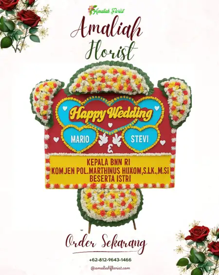 Papan Bunga Pernikahan Kemukten